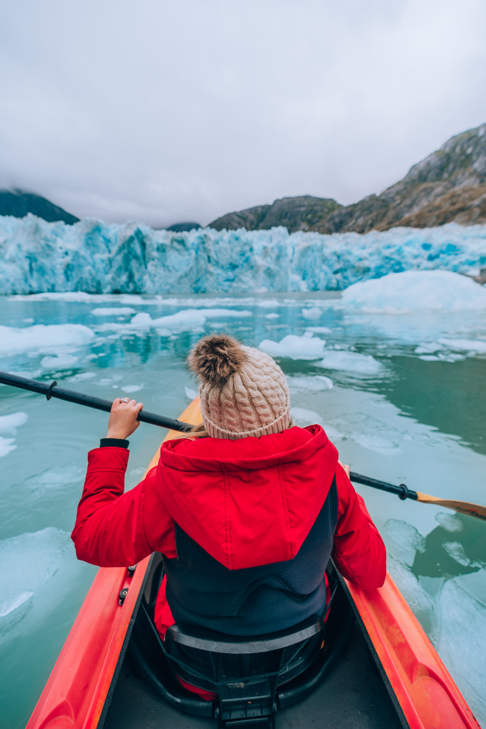 kayaking in LeConte Glaciers in Southeast Alaska with Seek Alaska Tours
